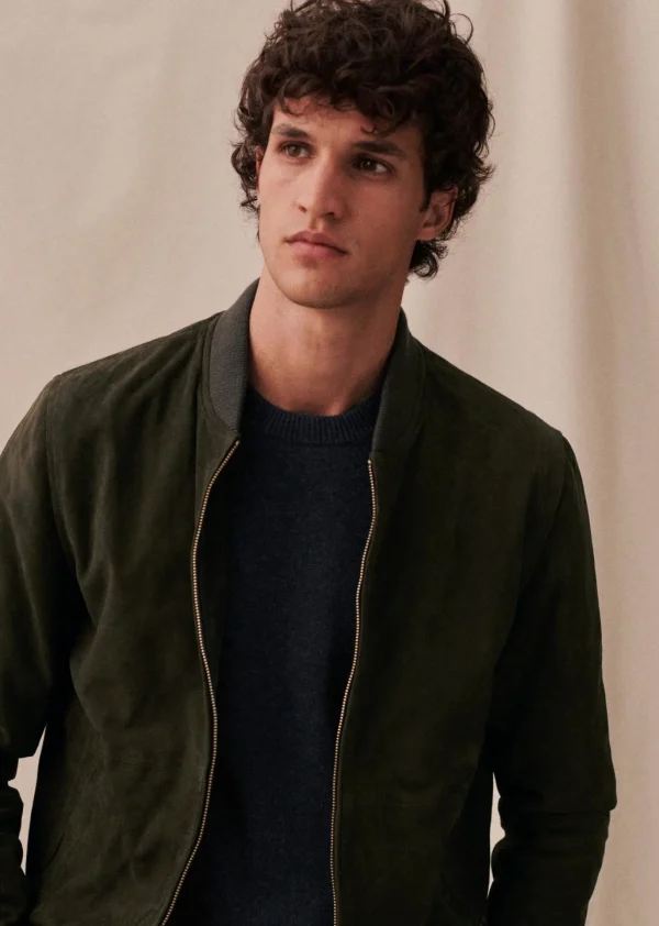 Sezane Baseballjacke Harvey Wildleder