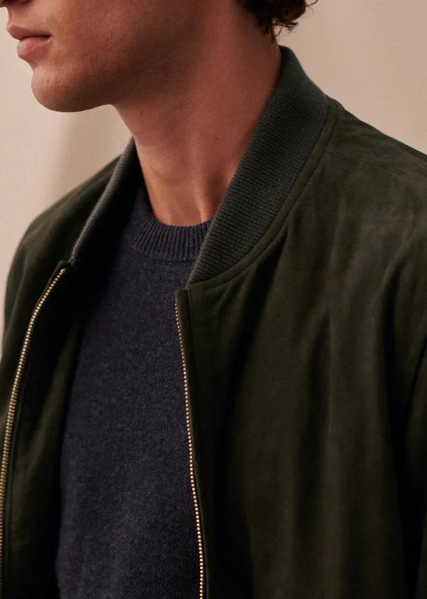 Sezane Baseballjacke Harvey Wildleder