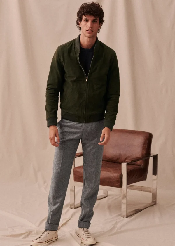 Sezane Baseballjacke Harvey Wildleder