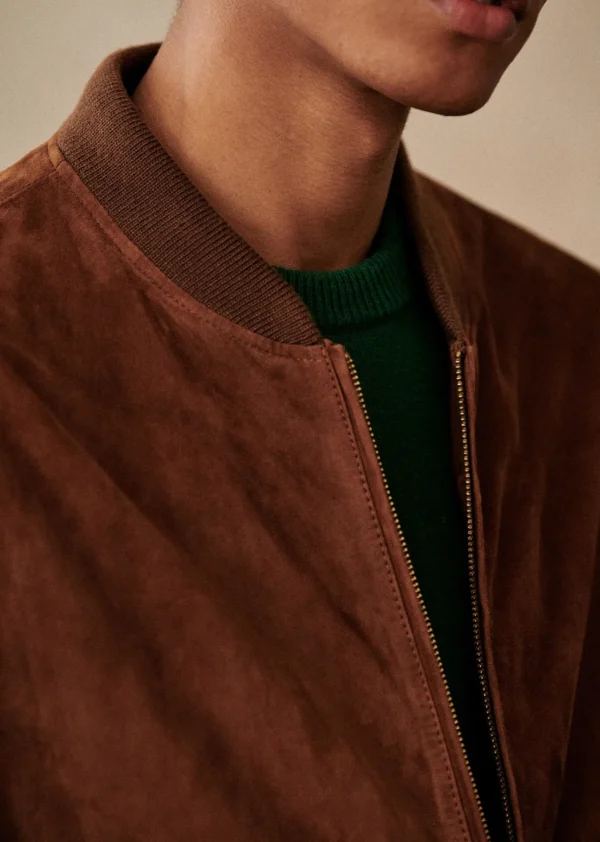 Sezane Baseballjacke Harvey Wildleder