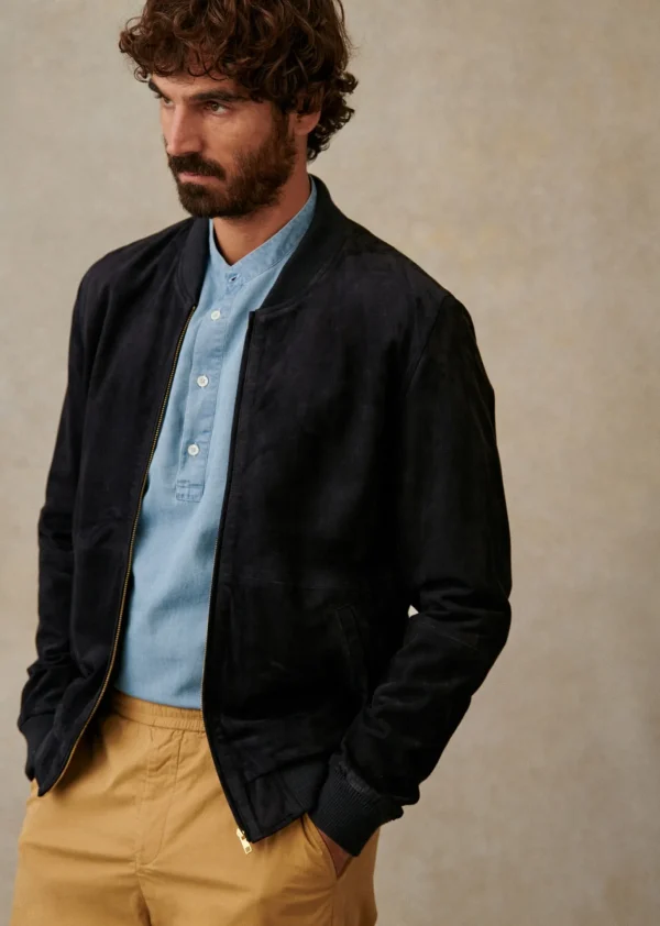 Sezane Baseballjacke Harvey Wildleder