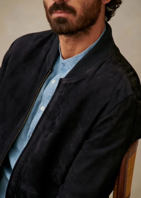 Sezane Baseballjacke Harvey Wildleder