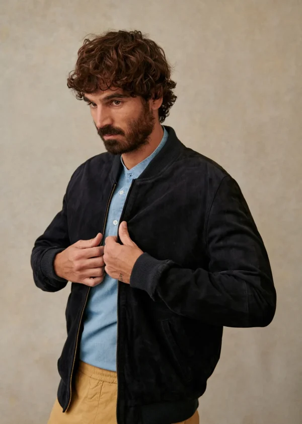 Sezane Baseballjacke Harvey Wildleder