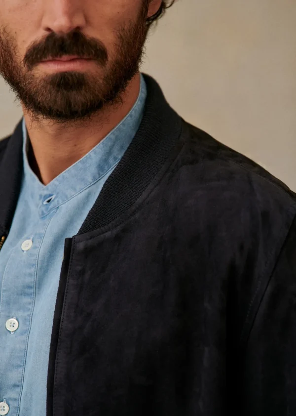Sezane Baseballjacke Harvey Wildleder