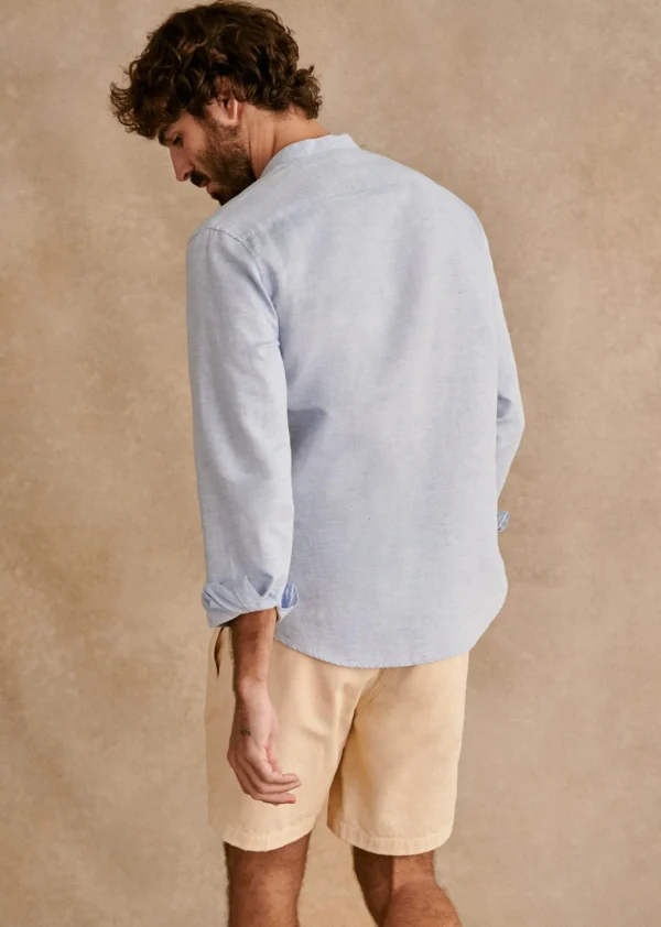 Sezane Hemd Benny Baumwolle Leinen