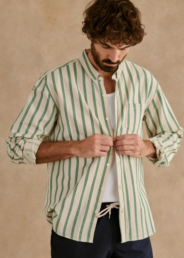 Sezane Hemd Charlie Baumwolle Leinen