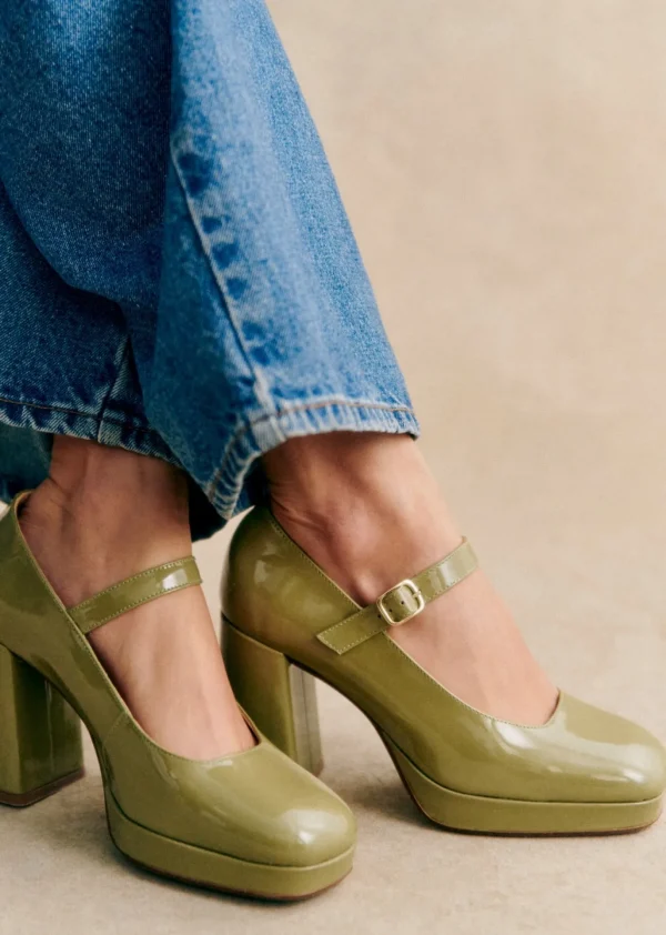 Sezane Hohe Riemchenballerinas Georgia