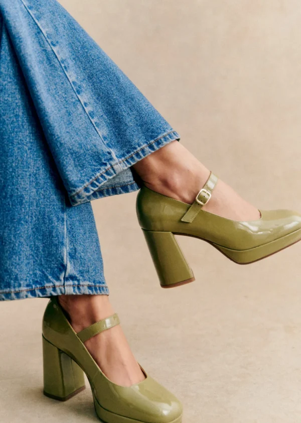 Sezane Hohe Riemchenballerinas Georgia