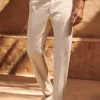 Sezane Hose Danny Baumwolle Leinen