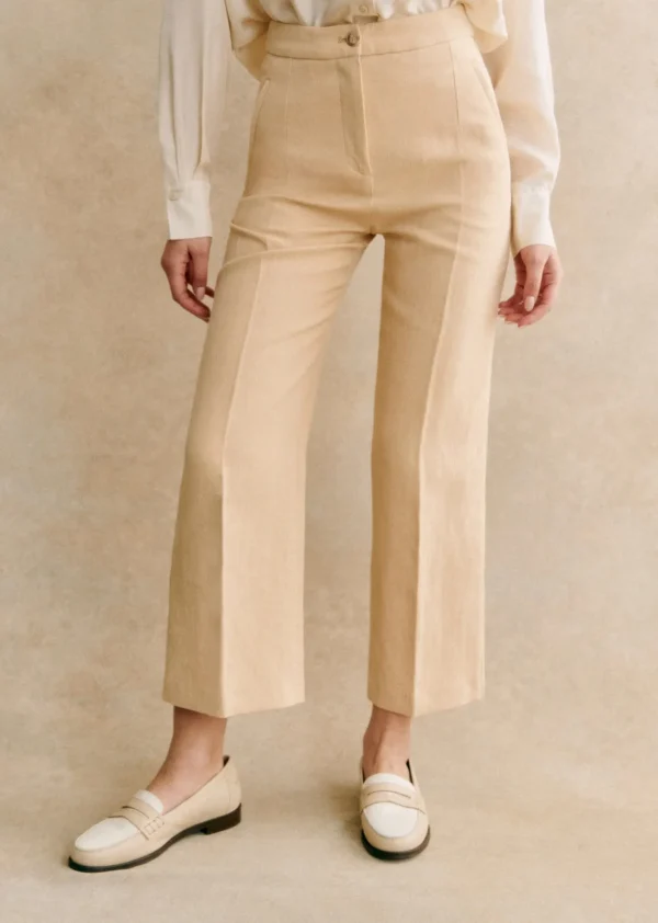 Sezane Hose Martin Crop