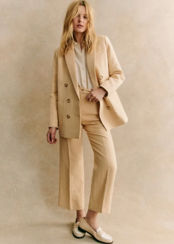 Sezane Hose Martin Crop