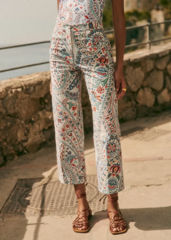 Sezane Hose Martin Crop