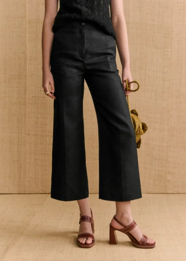 Sezane Hose Martin Crop