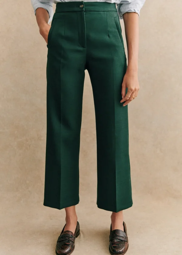 Sezane Hose Martin Crop