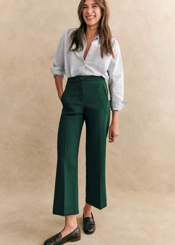 Sezane Hose Martin Crop