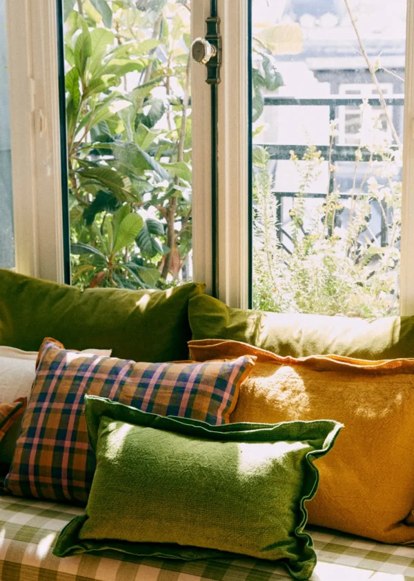 Sezane Kissen Gewebte Madras -  Großes Modell