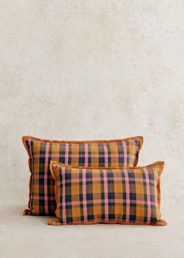 Sezane Kissen Gewebte Madras -  Kleines Modell