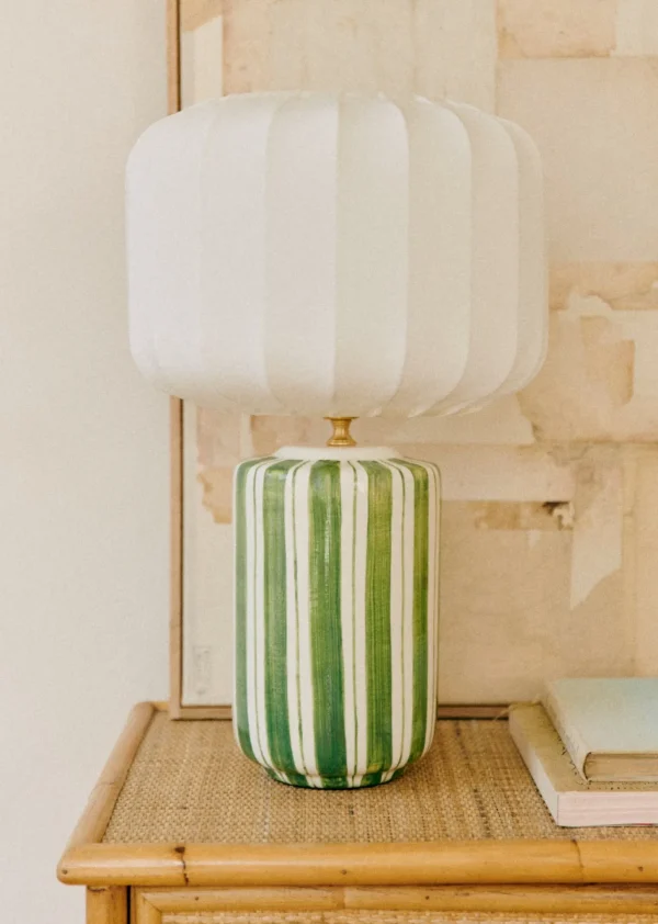 Sezane Lampe Mezzo - Gestreift Grün