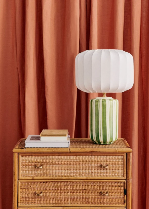 Sezane Lampe Mezzo - Gestreift Grün
