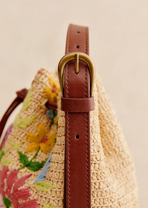 Sezane Mini Bucket Bag Farrow Raphia