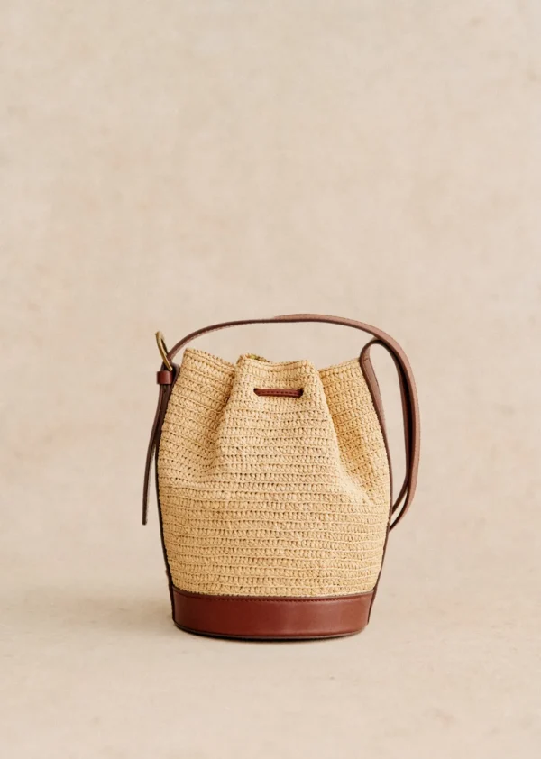 Sezane Mini Bucket Bag Farrow Raphia