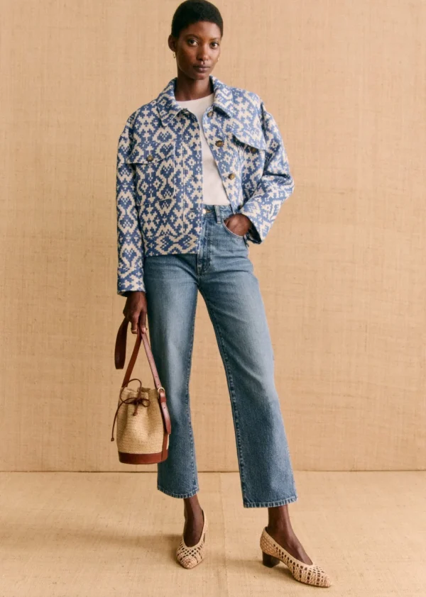 Sezane Mini Bucket Bag Farrow Raphia