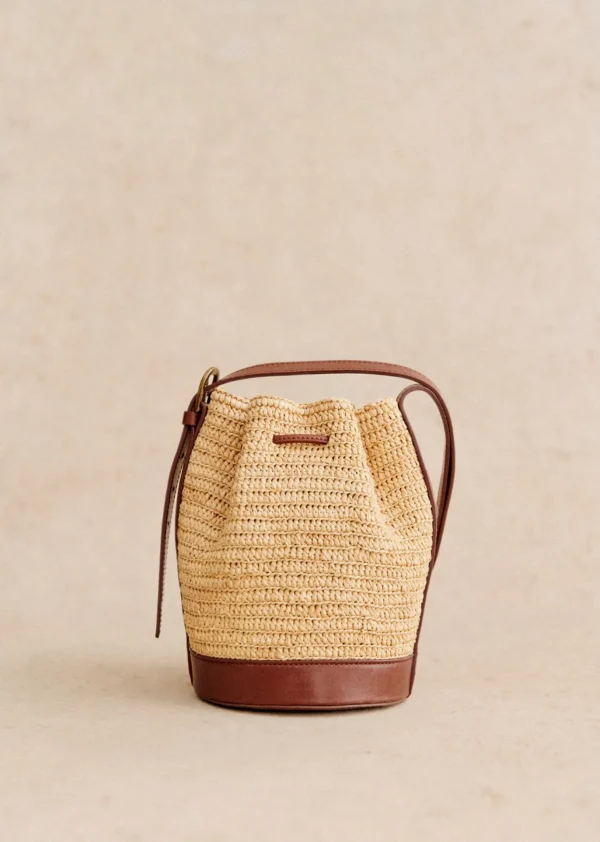 Sezane Mini Bucket Bag Farrow Raphia