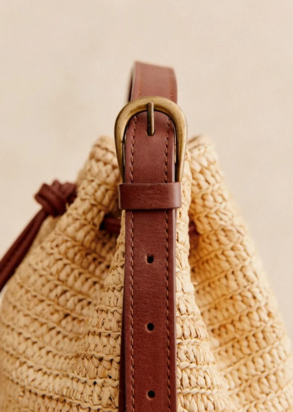 Sezane Mini Bucket Bag Farrow Raphia