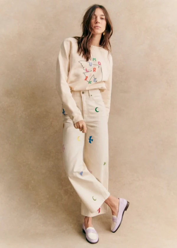 Sezane Sweatshirt Amour Libre Oiseau - Sézane X Pangea